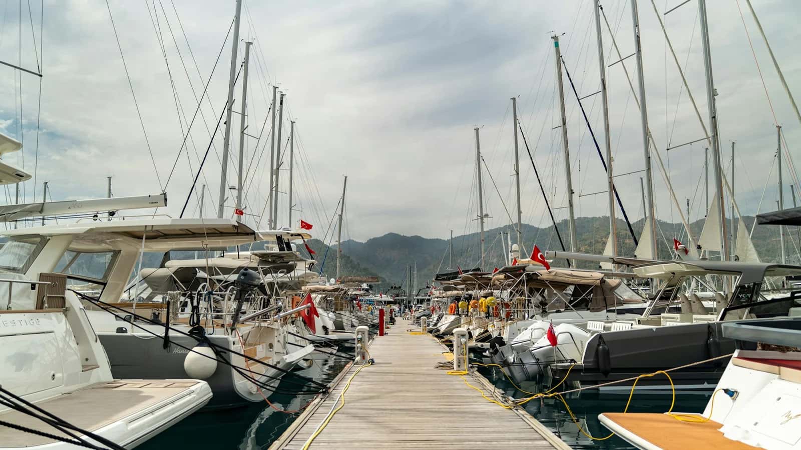 Yalıkavak Palmarina and superyacht view